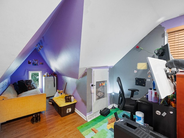 385 E Irving Park Rd, Streamwood, IL 60107 - office featuring lofted ceiling and wood finished floors