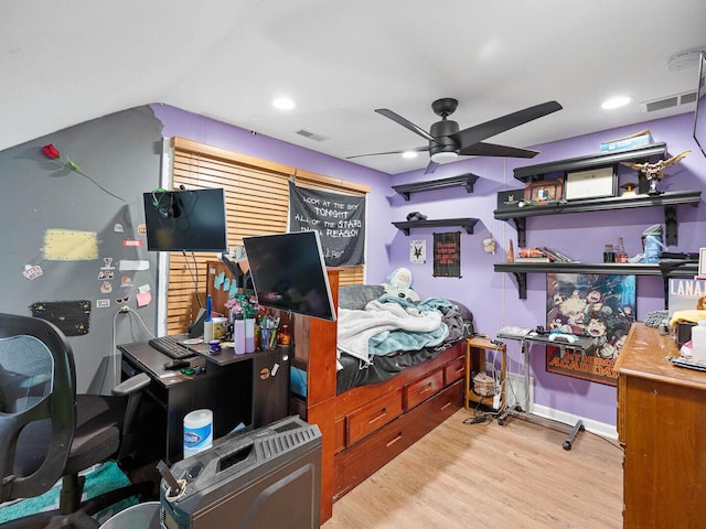 385 E Irving Park Rd, Streamwood, IL 60107 - bedroom featuring wood finished floors, recessed lighting, and lofted ceiling