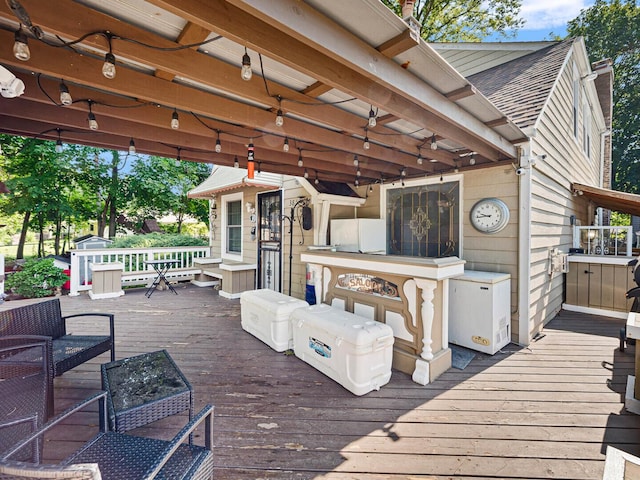 385 E Irving Park Rd, Streamwood, IL 60107 - wooden terrace featuring an outdoor hangout area