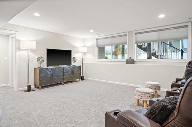 2621 Shale Rd, Normal, IL 61761 - carpeted living room with baseboards and recessed lighting