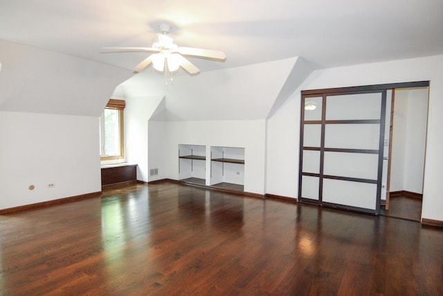 16612 S Catawba Rd, Homer Glen, IL 60491 - bonus room with a ceiling fan, wood finished floors, and vaulted ceiling
