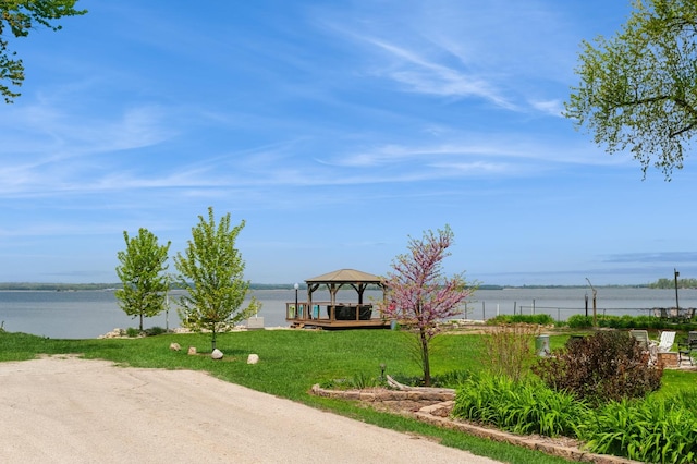 26477 Springwell St, Antioch, IL 60002 - water view featuring a gazebo
