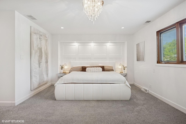 9N909 Koshare Trl, Elgin, IL 60124 - carpeted bedroom with baseboards and a chandelier