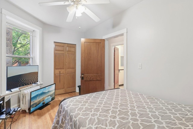 4702 N Campbell Ave Unit 2, Chicago, IL 60625 - bedroom with wood finished floors and a ceiling fan