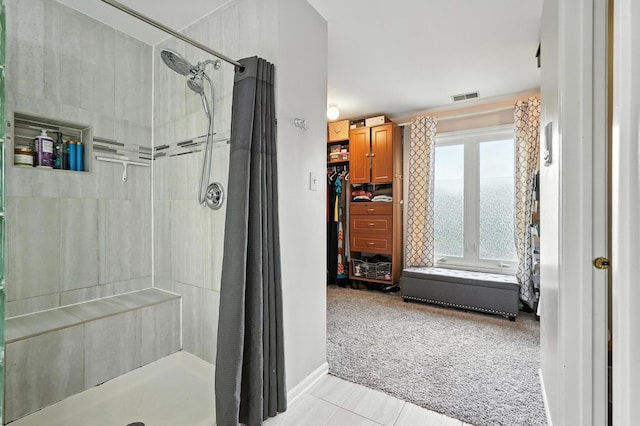 3705 Streamwood Dr, Hazel Crest, IL 60429 - bathroom featuring a stall shower and tile patterned floors