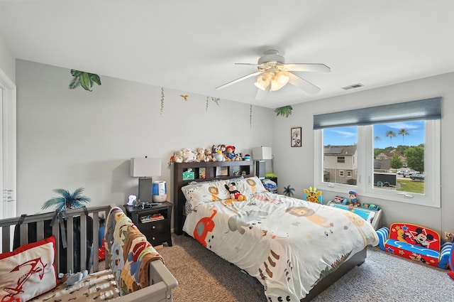 3705 Streamwood Dr, Hazel Crest, IL 60429 - carpeted bedroom with ceiling fan