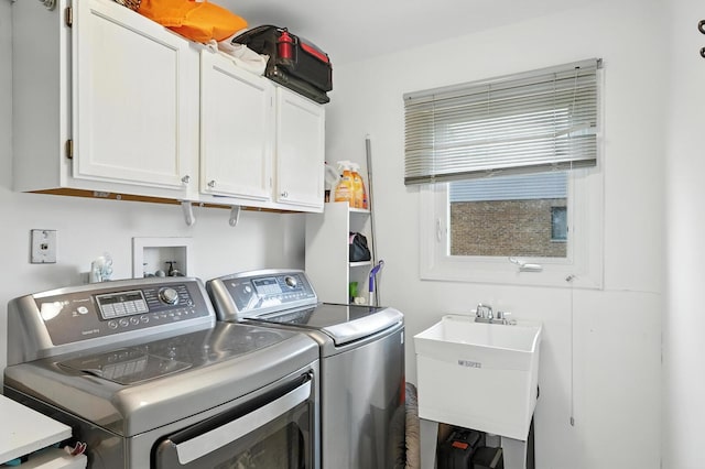 3705 Streamwood Dr, Hazel Crest, IL 60429 - laundry room with separate washer and dryer and cabinet space