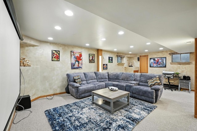 3705 Streamwood Dr, Hazel Crest, IL 60429 - living area featuring carpet flooring and recessed lighting
