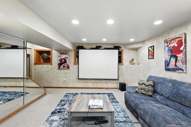 3705 Streamwood Dr, Hazel Crest, IL 60429 - home theater room with carpet floors and recessed lighting