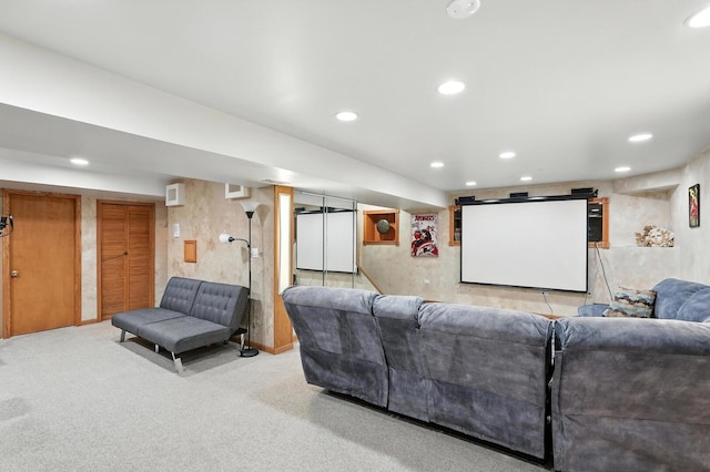 3705 Streamwood Dr, Hazel Crest, IL 60429 - carpeted cinema room featuring recessed lighting