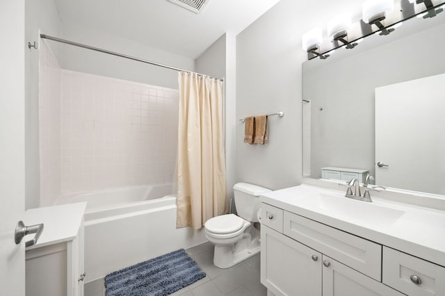 1301 W Madison St Unit 207, Chicago, IL 60607 - full bath with vanity, shower / bath combination with curtain, and tile patterned flooring