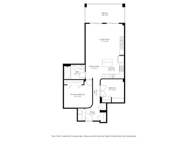 1301 W Madison St Unit 207, Chicago, IL 60607 - view of room layout