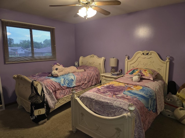 18510 Willow Ln, Lansing, IL 60438 - bedroom with ceiling fan and carpet floors