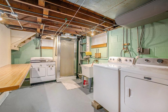 17958 Escanaba Ave, Lansing, IL 60438 - unfinished basement with separate washer and dryer