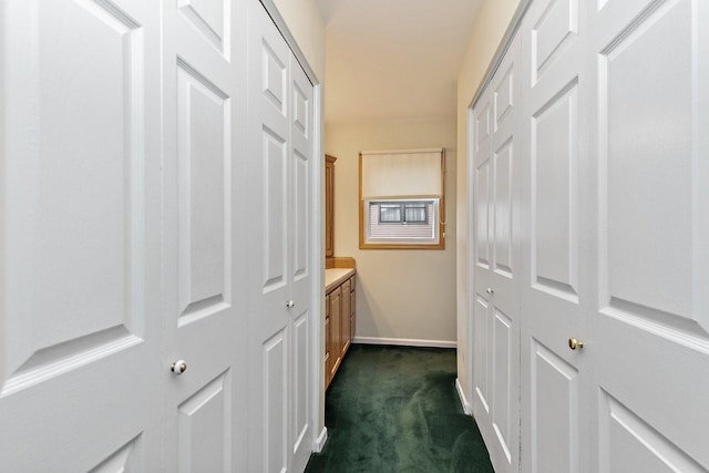 1642 Iowa Dr, Elk Grove Village, IL 60007 - hall with dark colored carpet and baseboards