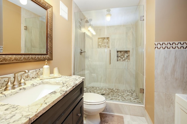 1415 E Central Rd Unit 219C, Arlington Heights, IL 60005 - bathroom featuring vanity and a shower stall
