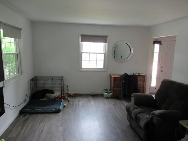 1819 Dunsford Ct, Schaumburg, IL 60194 - living area featuring wood finished floors and healthy amount of natural light