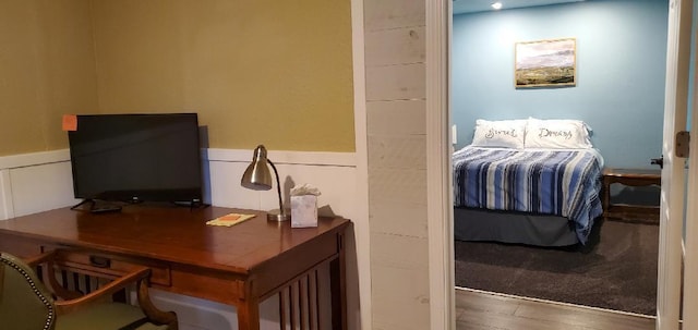 711 S 3rd St, Oregon, IL 61061 - office space with wainscoting and wood finished floors