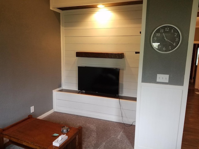 711 S 3rd St, Oregon, IL 61061 - unfurnished living room with a fireplace and carpet floors