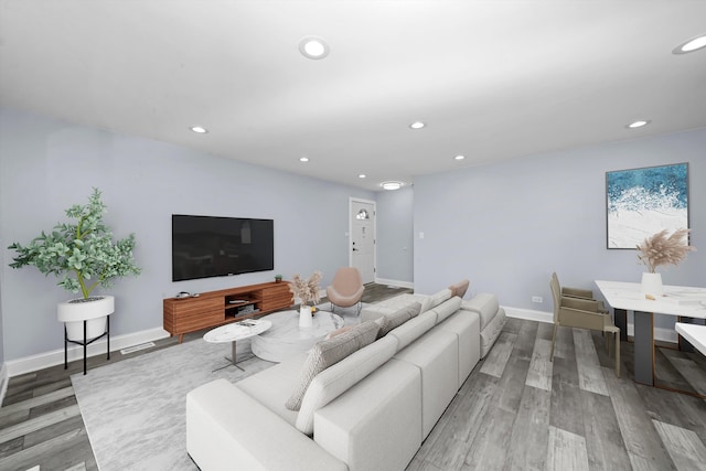 19400 Oak Ave Unit 1, Country Club Hills, IL 60478 - living room featuring recessed lighting and wood finished floors