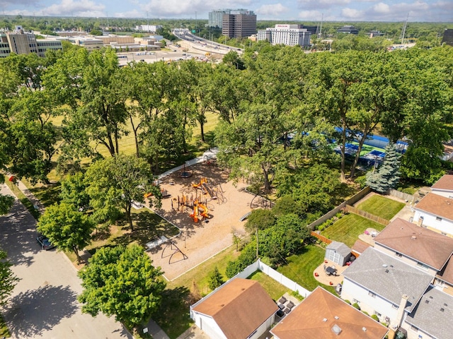 5008 Culver St, Skokie, IL 60077 - aerial view of a tree filled landscape