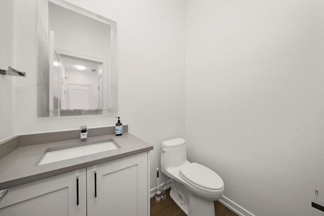 702 W Wellington Ave Unit 2N, Chicago, IL 60657 - half bathroom with vanity and wood finished floors