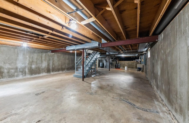 2527 Checker Rd, Long Grove, IL 60047 - unfinished basement with stairs