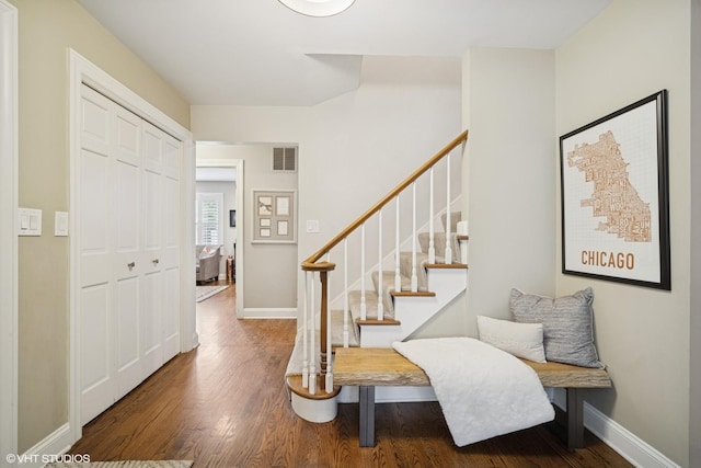 2113 Berwick St, Inverness, IL 60067 - entryway with wood finished floors and stairs
