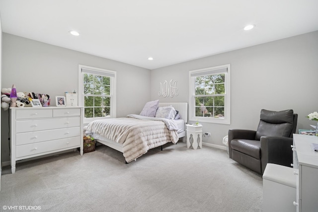 2113 Berwick St, Inverness, IL 60067 - bedroom with multiple windows, light colored carpet, and recessed lighting