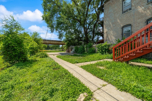3722 S Wabash Ave, Chicago, IL 60653 - view of yard featuring stairs