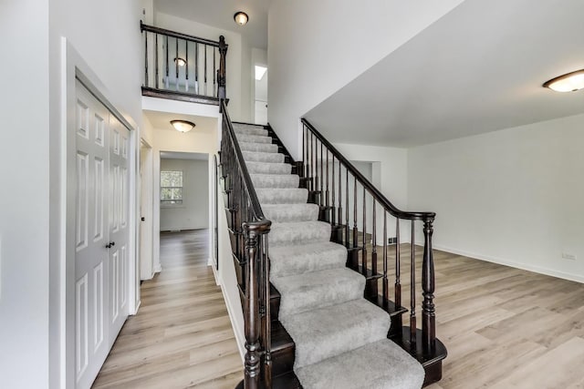 1329 Neskola Ct, Naperville, IL 60564 - stairs with wood finished floors and a towering ceiling