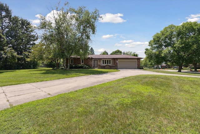 1619 Arnold Ave, Rockford, IL 61108 - single story home featuring a garage, driveway, a front yard, and brick siding