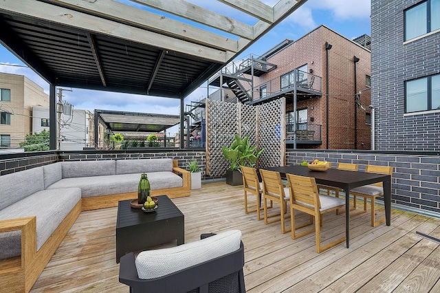 2422 W Lyndale St Unit 1E, Chicago, IL 60647 - deck featuring outdoor lounge area and outdoor dining area