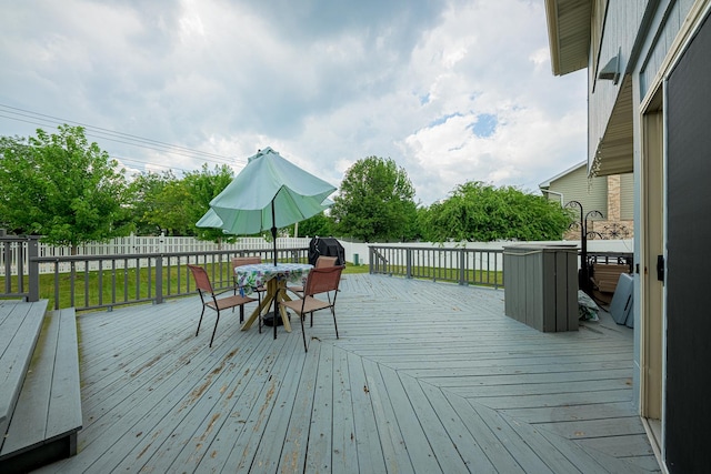 19600 Brookridge Dr, Tinley Park, IL 60487 - deck featuring a fenced backyard and outdoor dining area