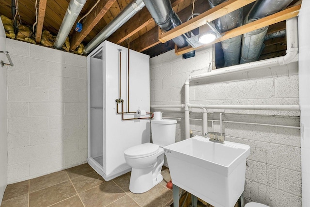 411 Hessel Blvd, Champaign, IL 61820 - bathroom featuring tile patterned flooring and a stall shower