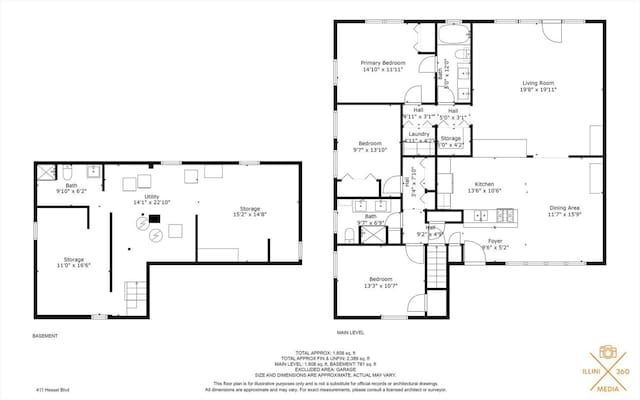 411 Hessel Blvd, Champaign, IL 61820 - view of room layout