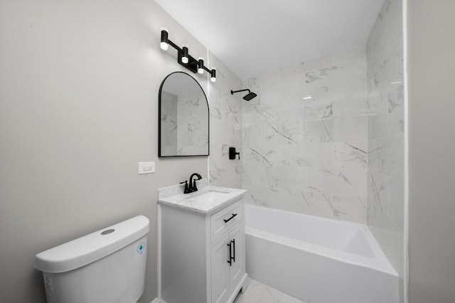10823 S Ewing Ave, Chicago, IL 60617 - full bath featuring vanity, shower / washtub combination, and marble look tile flooring