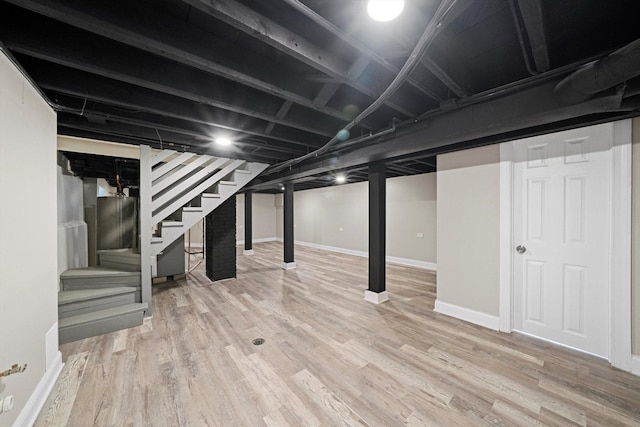10823 S Ewing Ave, Chicago, IL 60617 - finished below grade area with stairs and wood finished floors