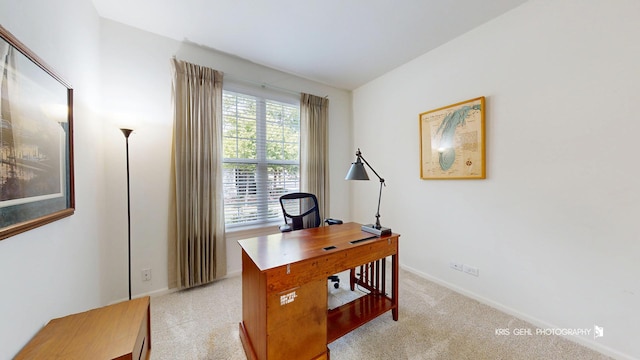 1114 Barkston Ln, Aurora, IL 60502 - home office featuring light colored carpet and baseboards