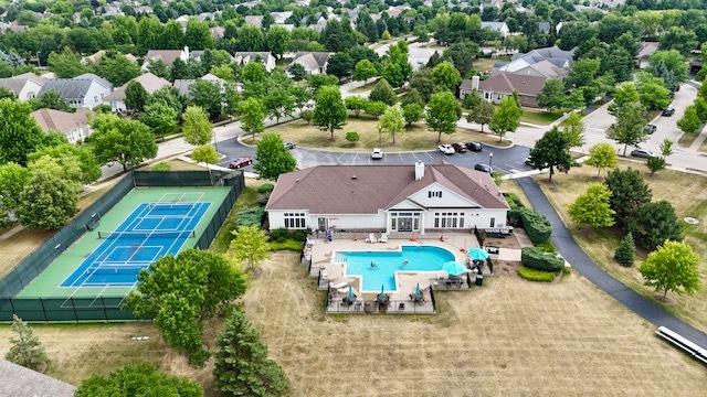 1114 Barkston Ln, Aurora, IL 60502 - aerial view of a pool area