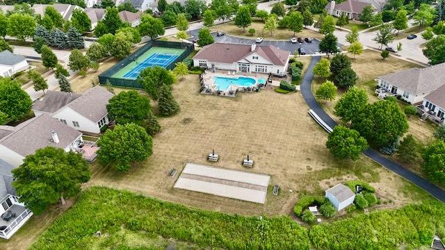 1114 Barkston Ln, Aurora, IL 60502 - aerial perspective of suburban area featuring a pool