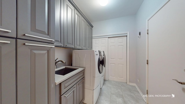 1114 Barkston Ln, Aurora, IL 60502 - washroom featuring cabinet space and washing machine and clothes dryer