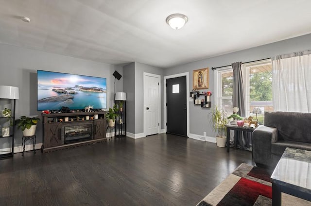 251 W 10th St, Chicago Heights, IL 60411 - living room featuring wood finished floors and baseboards