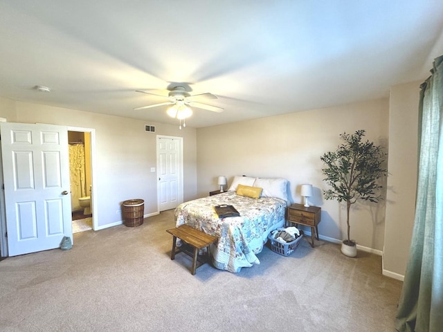 1321 Acorn Dr, Crest Hill, IL 60403 - bedroom with carpet flooring, a ceiling fan, and ensuite bathroom