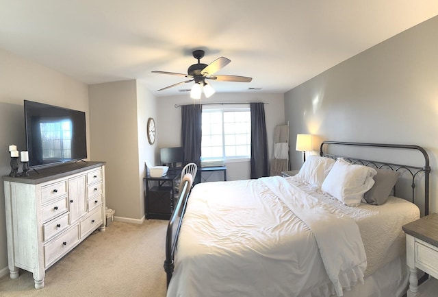 1321 Acorn Dr, Crest Hill, IL 60403 - bedroom featuring light carpet and ceiling fan