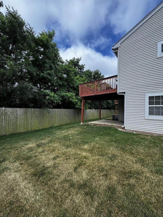 1321 Acorn Dr, Crest Hill, IL 60403 - view of yard with a wooden deck and a patio area