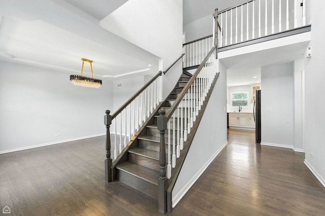 13636 Savanna Dr, Plainfield, IL 60544 - stairs with wood finished floors and baseboards