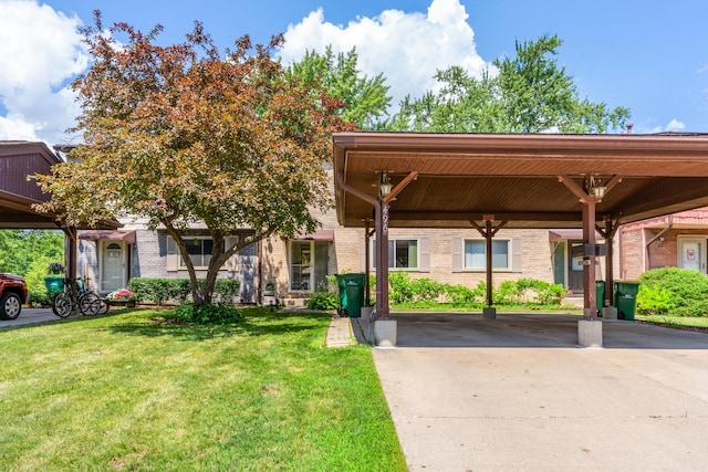 496 Navajo Trl S Unit 496, Wheeling, IL 60090 - view of front of house featuring brick siding and a front lawn