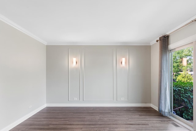 496 Navajo Trl S Unit 496, Wheeling, IL 60090 - empty room with wood finished floors and crown molding