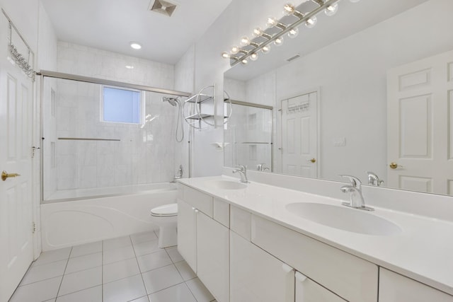 1414 S Halsted St Unit 3A, Chicago, IL 60607 - bathroom with tile patterned flooring, washtub / shower combination, and double vanity